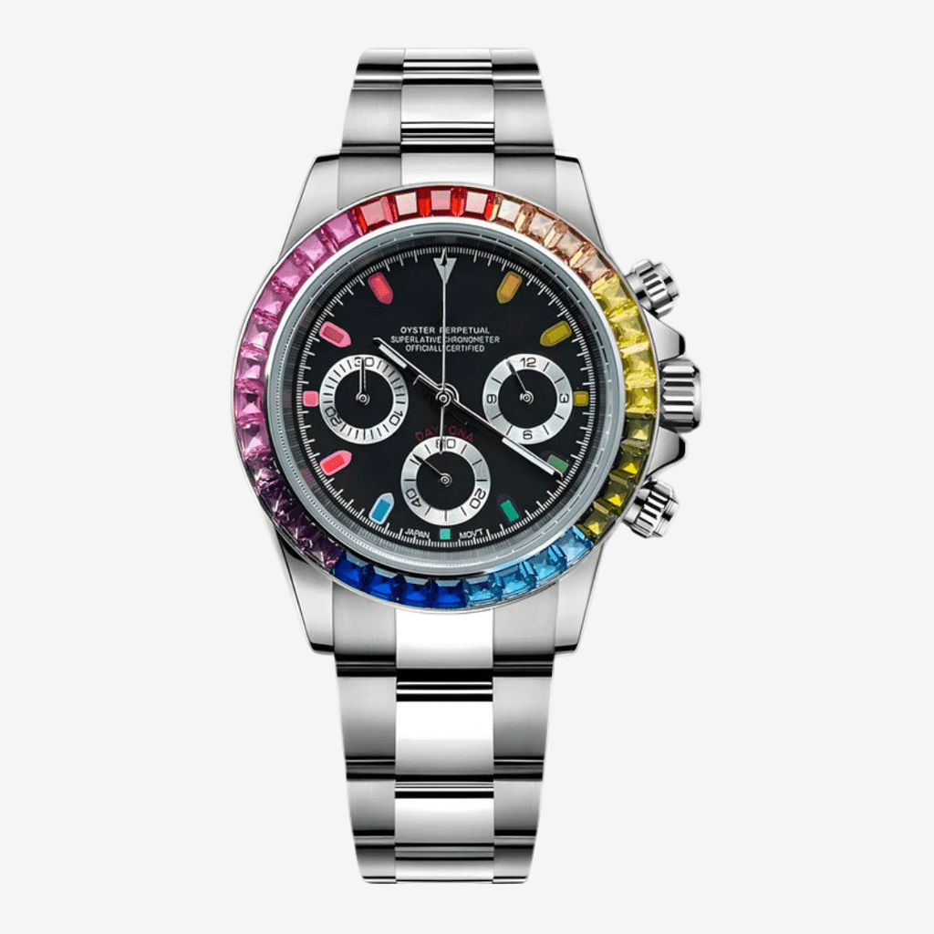 CUSTOM SEITONA CHRONOGRAPH EDITION DIAMOND RAINBOW MOD - Monomods