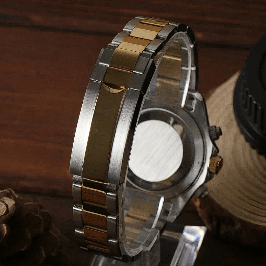 CUSTOM SEITONA CHRONOGRAPH EDITION GOLD TWO - TONE PANDA MOD - Monomods