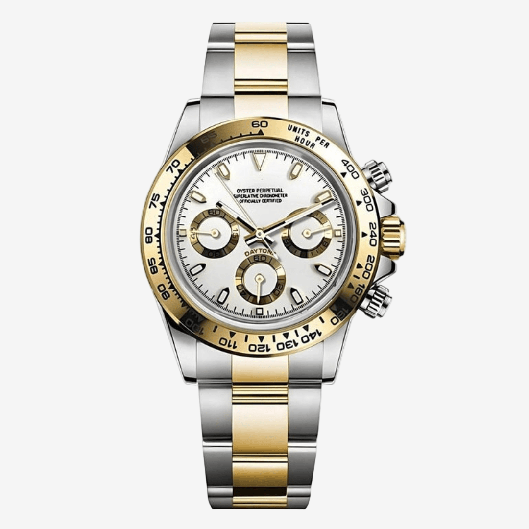 CUSTOM SEITONA CHRONOGRAPH EDITION GOLD TWO - TONE PANDA MOD - Monomods