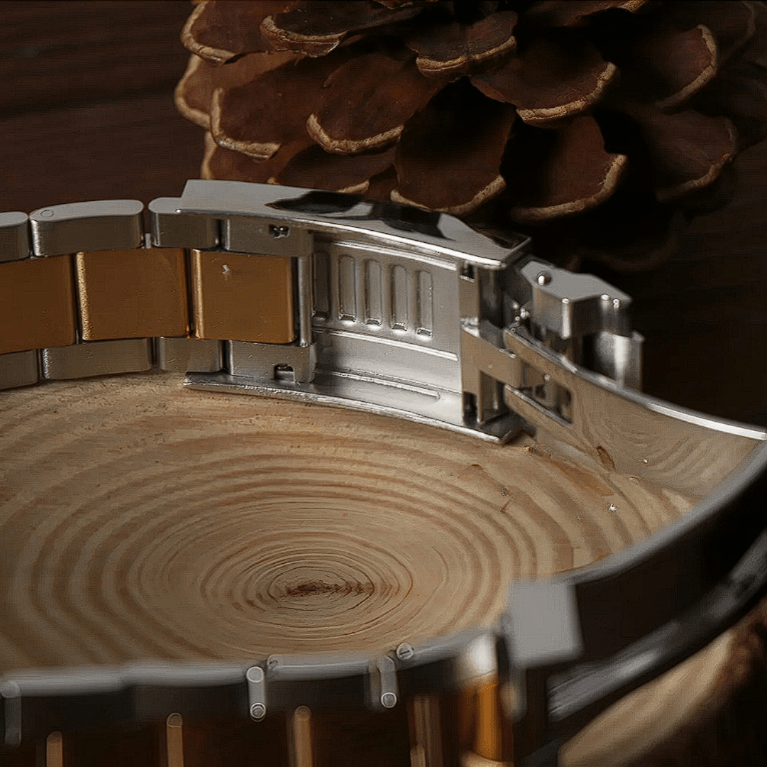 CUSTOM SEITONA CHRONOGRAPH EDITION GOLD TWO - TONE PANDA MOD - Monomods