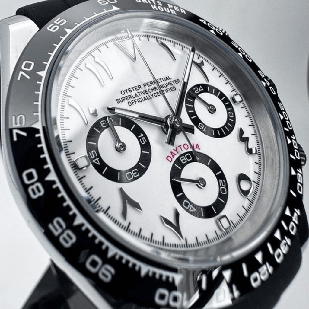 CUSTOM SEITONA CHRONOGRAPH EDITION IVORY PANDA ARABIC MOD - Monomods