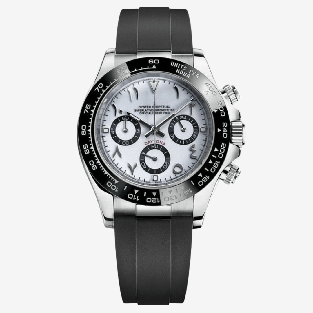 CUSTOM SEITONA CHRONOGRAPH EDITION IVORY PANDA ARABIC MOD - Monomods