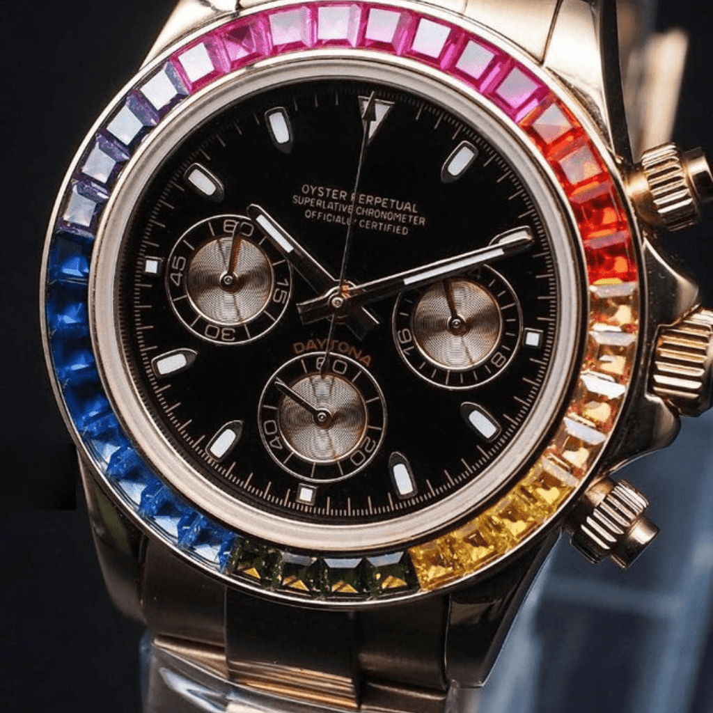 CUSTOM SEITONA CHRONOGRAPH EDITION ROSE RAINBOW MOD - Monomods
