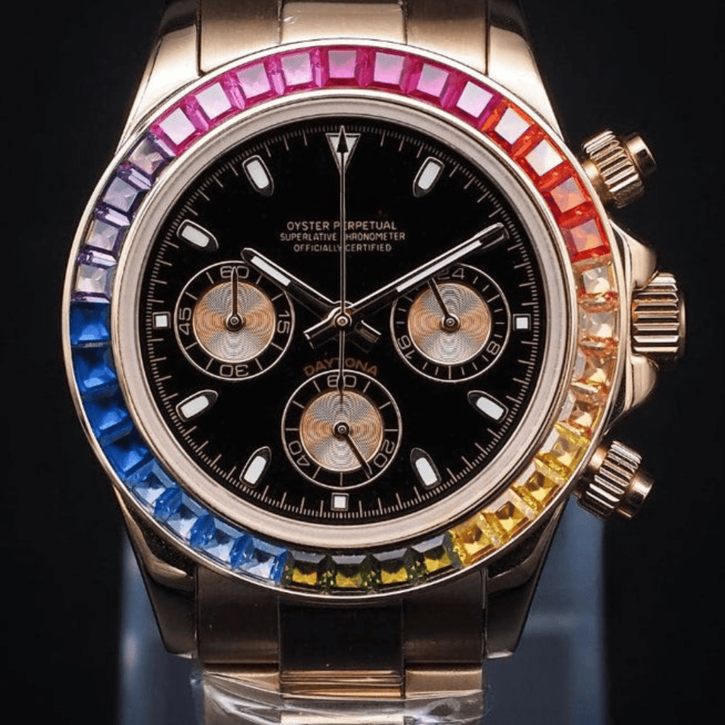 CUSTOM SEITONA CHRONOGRAPH EDITION ROSE RAINBOW MOD - Monomods