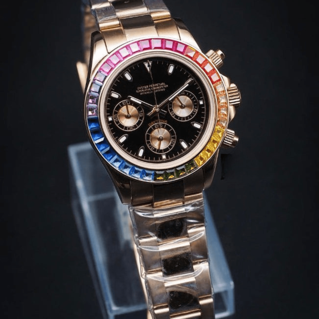 CUSTOM SEITONA CHRONOGRAPH EDITION ROSE RAINBOW MOD - Monomods
