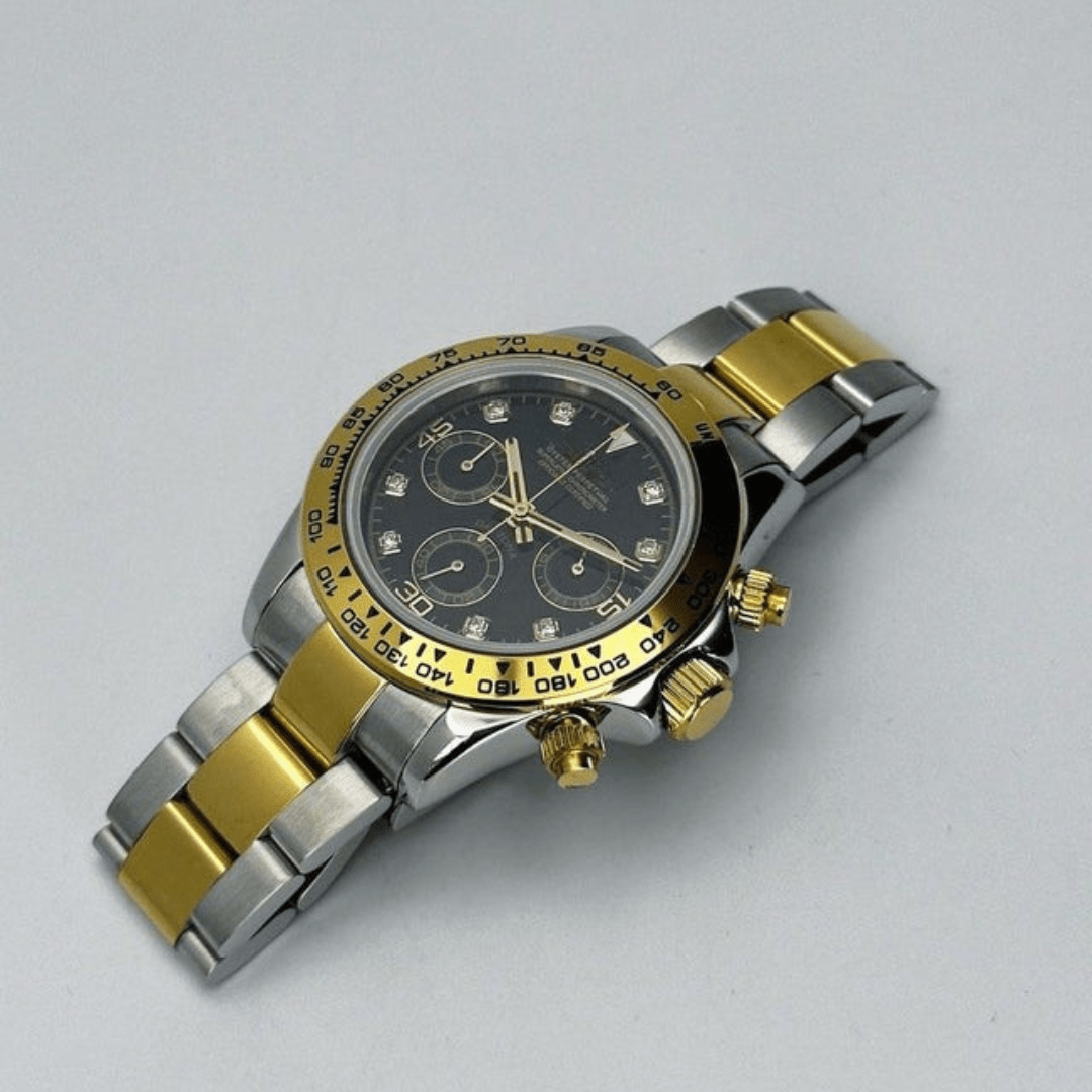 CUSTOM SEITONA CHRONOGRAPH EDITION TWO - TONE DIAMOND MOD - Monomods