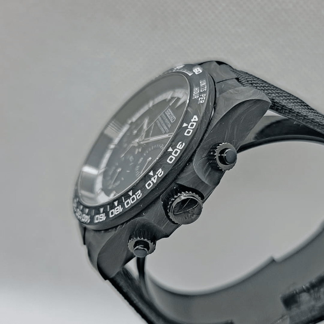 CUSTOM SEITONA CHRONOGRAPH MOD FORGED CARBON ECLIPSE EDITION - Monomods