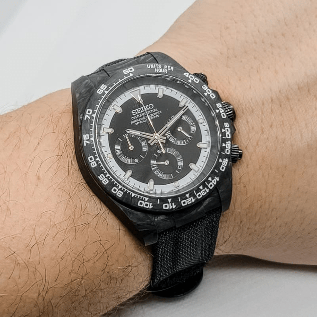 CUSTOM SEITONA CHRONOGRAPH MOD FORGED CARBON ECLIPSE EDITION - Monomods