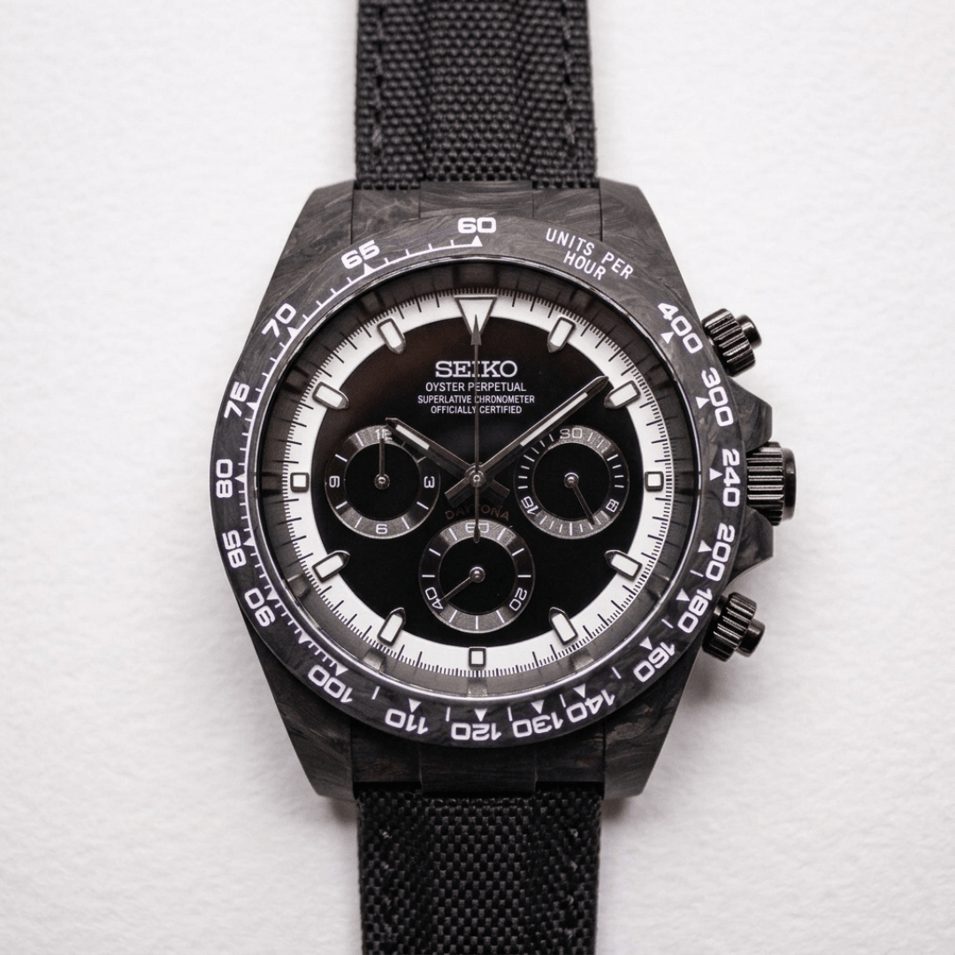 CUSTOM SEITONA CHRONOGRAPH MOD FORGED CARBON ECLIPSE EDITION - Monomods