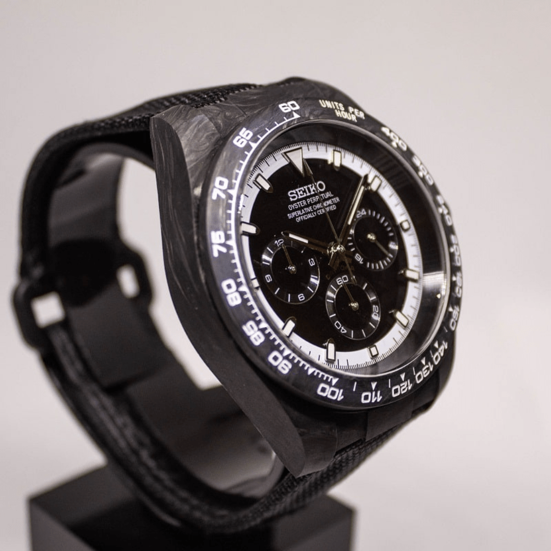 CUSTOM SEITONA CHRONOGRAPH MOD FORGED CARBON ECLIPSE EDITION - Monomods
