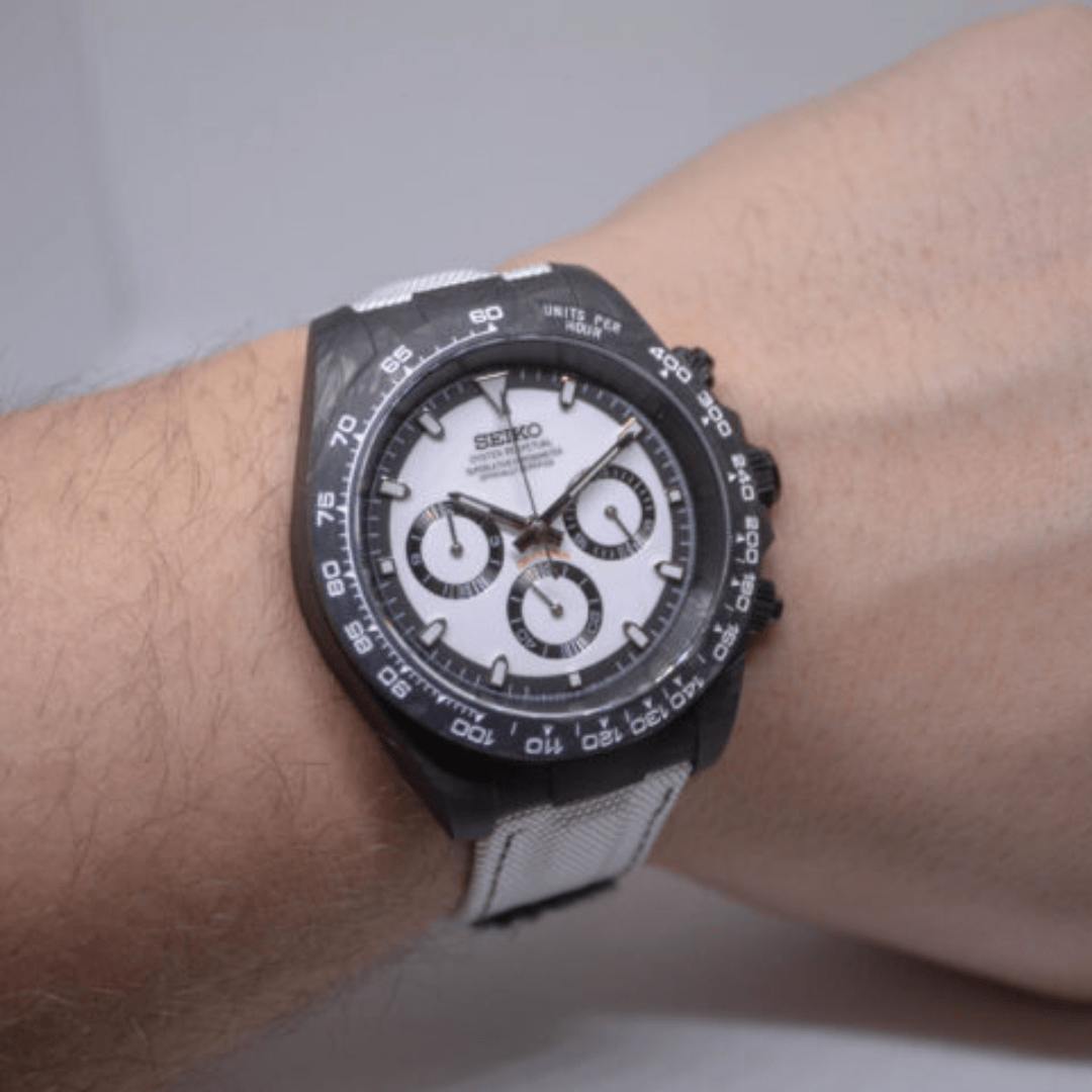 CUSTOM SEITONA CHRONOGRAPH MOD FORGED CARBON PANDA EDITION - Monomods
