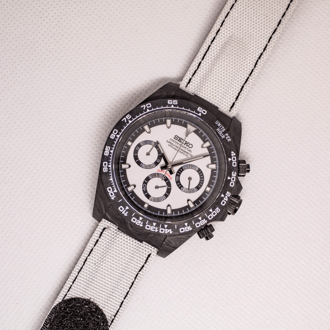 CUSTOM SEITONA CHRONOGRAPH MOD FORGED CARBON PANDA EDITION - Monomods