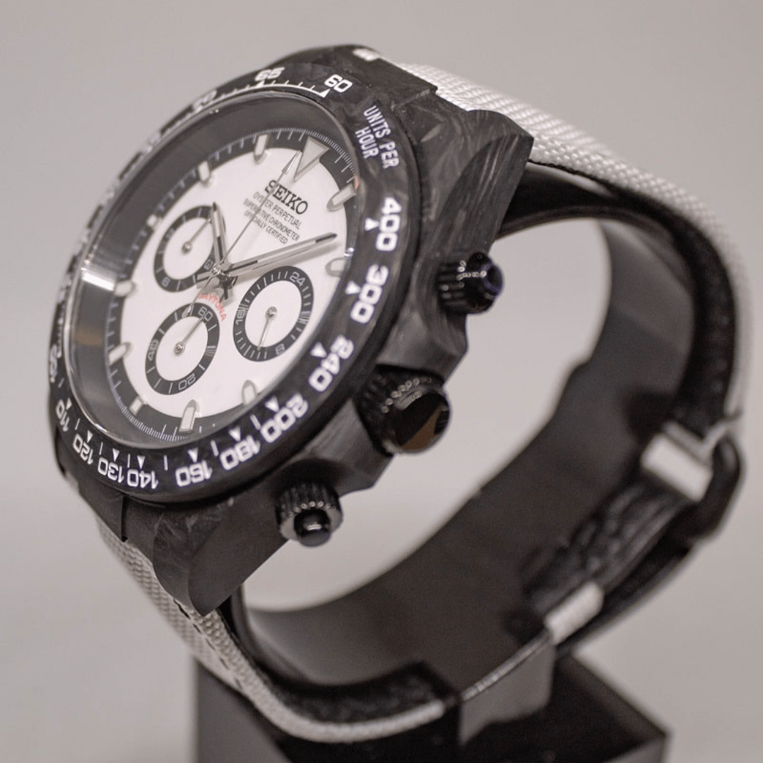 CUSTOM SEITONA CHRONOGRAPH MOD FORGED CARBON PANDA EDITION - Monomods