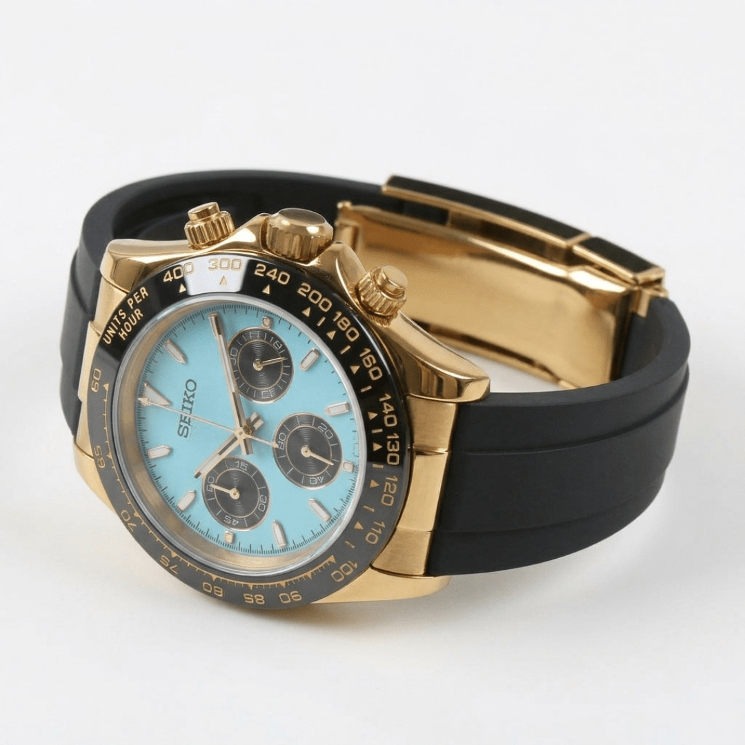 CUSTOM SEITONA CHRONOGRAPH MOD TIFFANY GOLD EDITION - Monomods