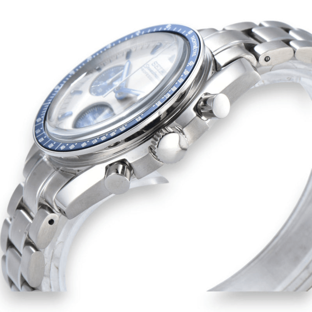 CUSTOM SPEEDSEIKO CHRONOGRAPH MOD ELECTRIC BLUE EDITION - Monomods